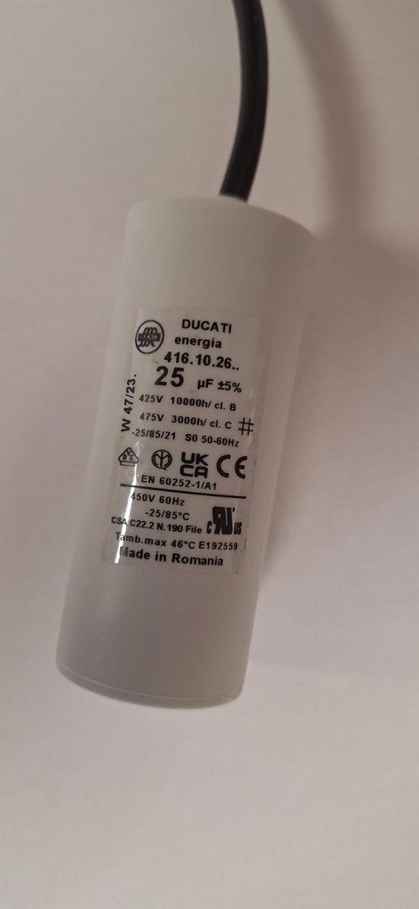 Condensateur pour moteur TR80A6 0,37KW 230/400V 50HZ